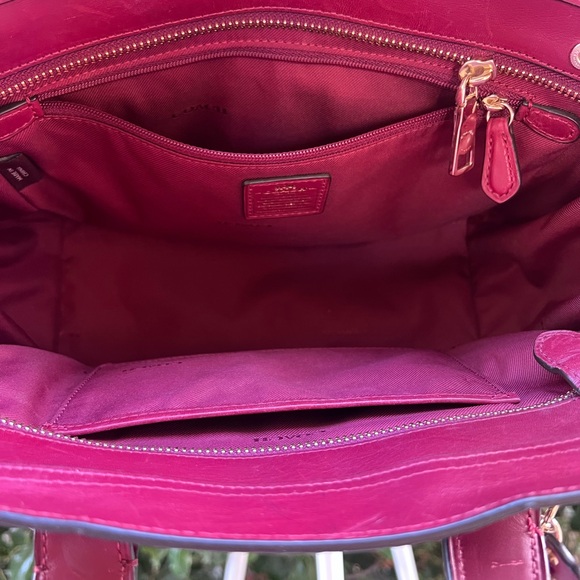 Coach Swagger all red colors Quilted Satchel - Picture 7 of 12